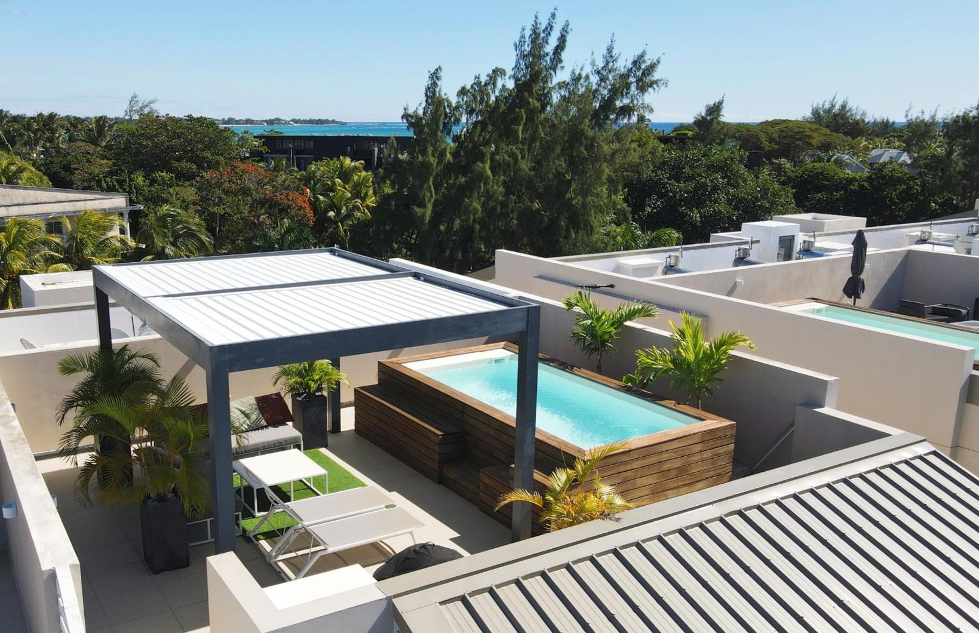 Villa Eden 2 bedroom with Private Rooftop Terrace&Pool, Ki Residences, Pereybère, Grand Baie Extérieur photo